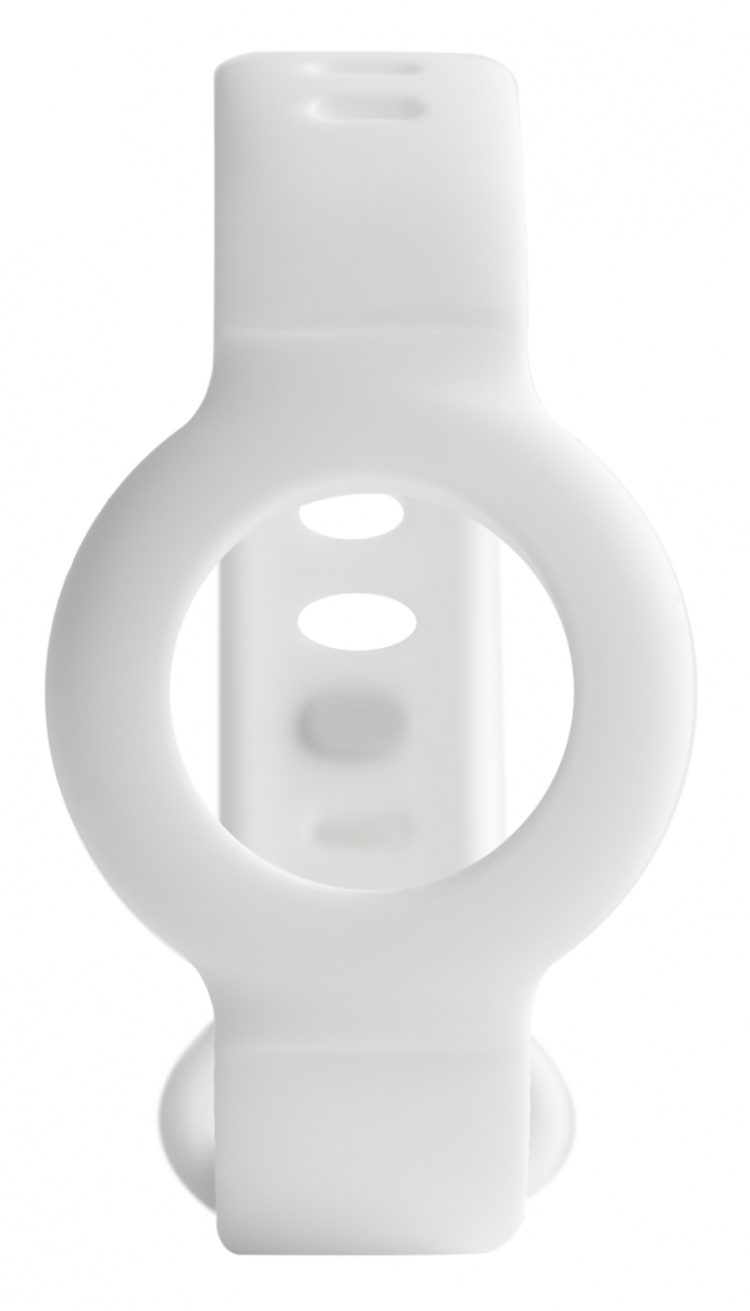 DELTACO Apple AirTagin ranneke, silikonia, säädettävä koko, valkoinen DELTACO Apple AirTagin ranneke, silikonia, säädettävä koko, valkoinen