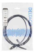 DELTACO S/FTP Cat6 laitekaapeli, 1,5m, 250MHz, UV-suojaus, musta DELTACO S/FTP Cat6 laitekaapeli, 1,5m, 250MHz, UV-suojaus, musta