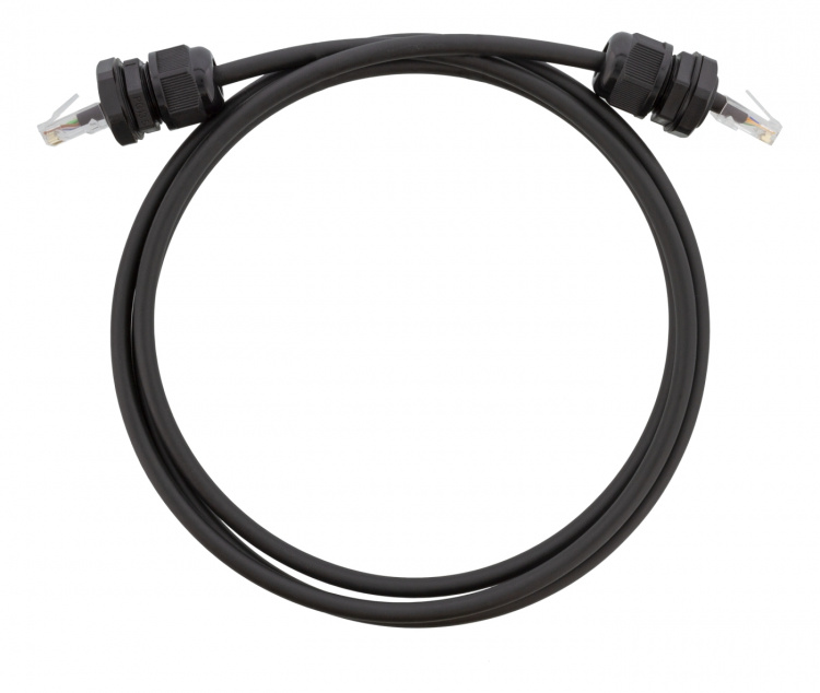 DELTACO S/FTP Cat6a laitekaapeli, 3m, IP68, PG13.5, musta DELTACO S/FTP Cat6a laitekaapeli, 3m, IP68, PG13.5, musta