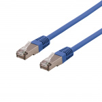 DELTACO U/FTP Cat6a patchkabel, LSZH, 0,5m, Blue