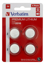 Verbatim LITHIUM BATTERY CR2016 3V 4 PACK Verbatim LITHIUM BATTERY CR2016 3V 4 PACK