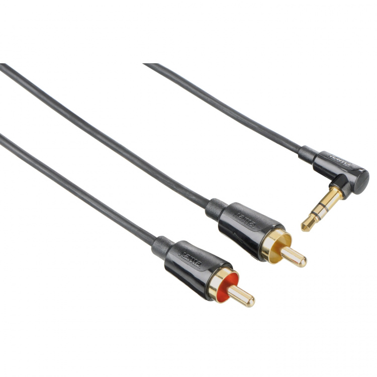 Hama Johto Audio 3.5mm-2xRCA Kulmassa Kelattu 0.75m Kulta/Musta Hama Johto Audio 3.5mm-2xRCA Kulmassa Kelattu 0.75m Kulta/Musta