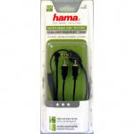 Hama Johto Audio 3.5mm-2xRCA Kulmassa Kelattu 0.75m Kulta/Musta Hama Johto Audio 3.5mm-2xRCA Kulmassa Kelattu 0.75m Kulta/Musta