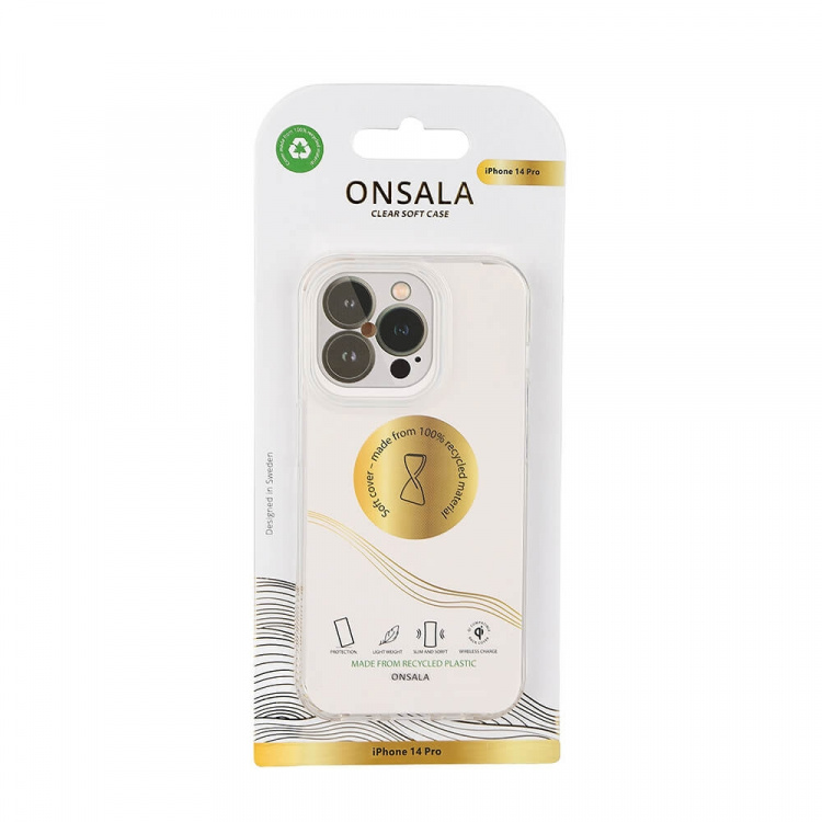 Onsala Suojakuori Kierrätetty TPU Läpinäkyvä - iPhone 14 Pro Onsala Suojakuori Kierrätetty TPU Läpinäkyvä - iPhone 14 Pro