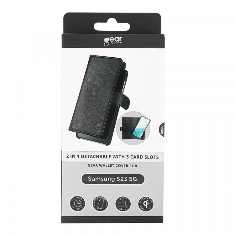 Gear 2in1 Wallet 3 card Samsung S23 5G Black