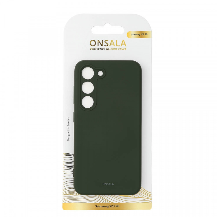 Onsala Backcover Silicone Samsung S23 5G Olive Green Onsala Backcover Silicone Samsung S23 5G Olive Green