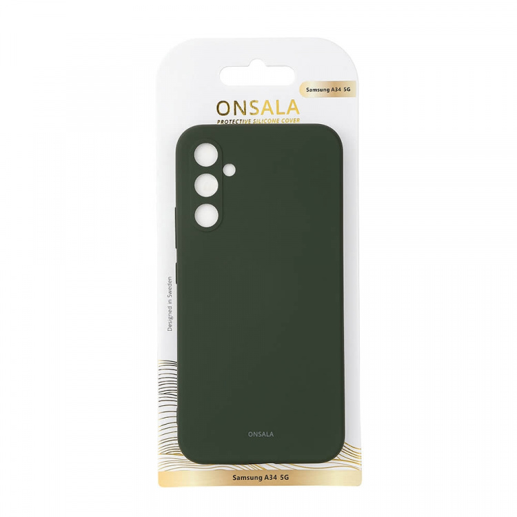 Onsala Suojakuori Sulikoni Olive Green - Samsung Galaxy A34 5G Onsala Suojakuori Sulikoni Olive Green - Samsung Galaxy A34 5G