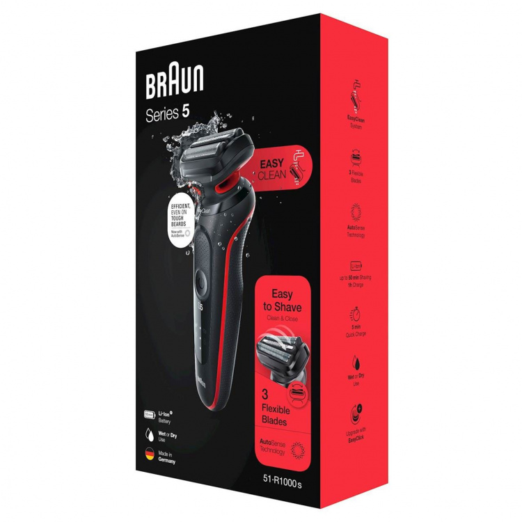 Braun Rakapparat Shaver 51-R1000s Red