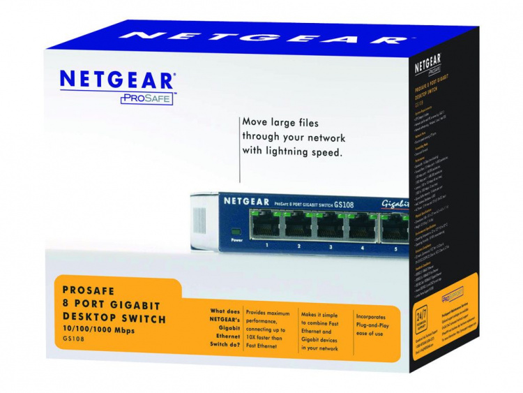 Netgear GS108GE 8Port 1000T switch Netgear GS108GE 8Port 1000T switch
