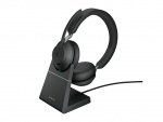 Jabra Office Trådlösa Hörlurar med Laddställ, Jabra Evolve2 65 Link380a Ms Stereo, Black