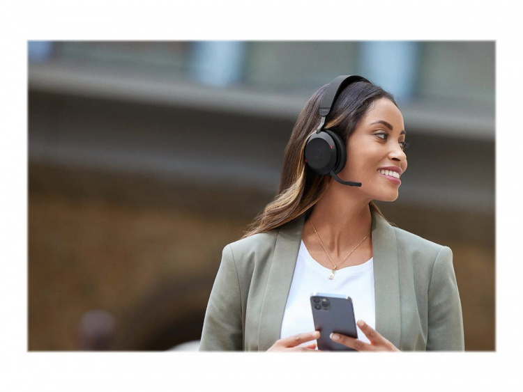 Jabra Office Trådlösa Hörlurar med Laddställ, Jabra Evolve2 75 Link380c Ms Stereo Black