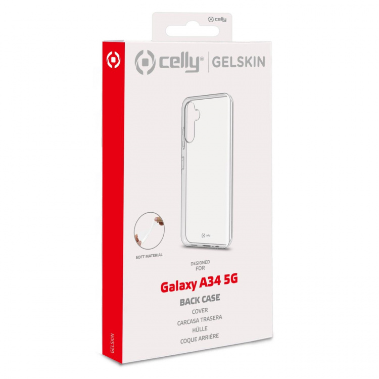Celly Gelskin TPU Cover Galaxy A34 5G Transparent Celly Gelskin TPU Cover Galaxy A34 5G Transparent