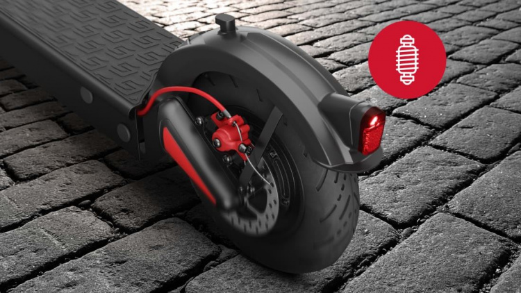 Sharp EM-KS2AEU-B - Sähköskootteri, jossa on sisäänrakennettu näyttö, kaksoisjousitus takana ja sovellusohjaus Sharp EM-KS2AEU-B - Sähköskootteri, jossa on sisäänrakennettu näyttö, kaksoisjousitus takana ja sovellusohjaus