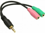 InLine 4pin TRRS CTIA-sovitin, musta