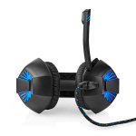 Nedis Peliheadset | Over-Ear-kuulokkeet | Stereo | USB Type-A / 2x 3.5 mm | Kokoontaitettava Mikrofoni | 2.20 m | LED