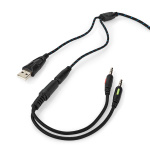 Nedis Peliheadset | Over-Ear-kuulokkeet | Stereo | USB Type-A / 2x 3.5 mm | Kokoontaitettava Mikrofoni | 2.20 m | LED