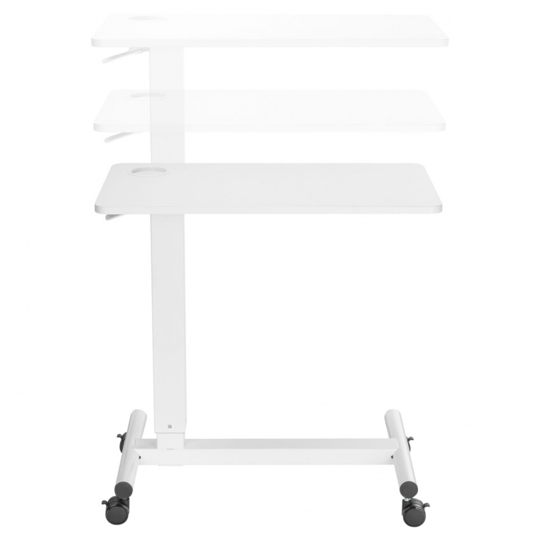 LogiLink Höj-/sänkbart säng-/soffbord med gasfjäder Vit