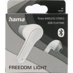 HAMA Hörlur Freedom TWS In-Ear True Wireless White