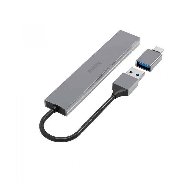 HAMA Hub USB-A 3.2 4x Ports 5 Gbit/s USB-C Adapter
