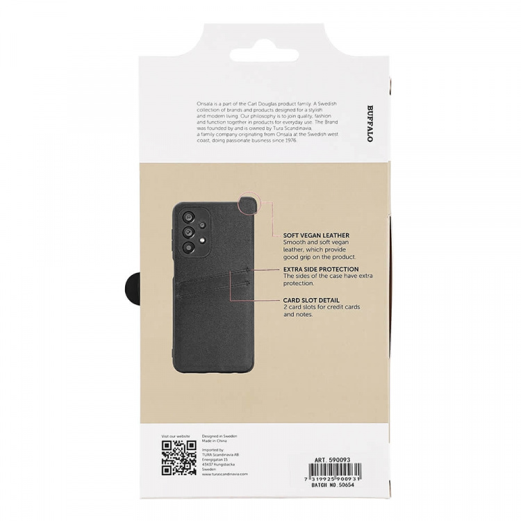 Buffalo Back cover PU 2 card Samsung A23 5G Black Buffalo Back cover PU 2 card Samsung A23 5G Black