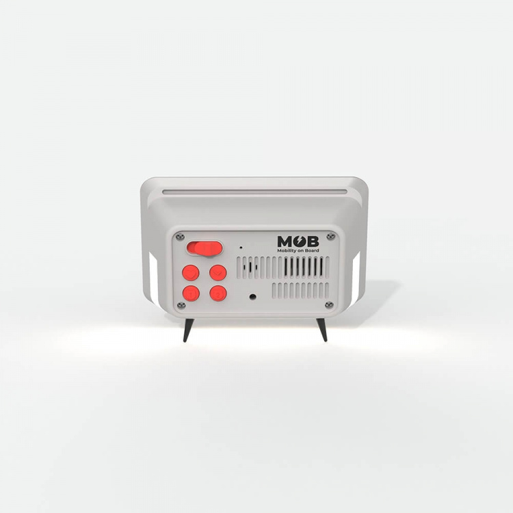 Mobility On Board MOB Kaiutin Herätyskello Valolla TV Retro Harmaa Mobility On Board MOB Kaiutin Herätyskello Valolla TV Retro Harmaa