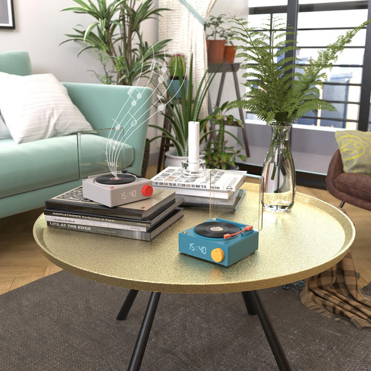 Mobility On Board Kaiutin Herätyskello Vinyyli Retro Sininen Mobility On Board Kaiutin Herätyskello Vinyyli Retro Sininen