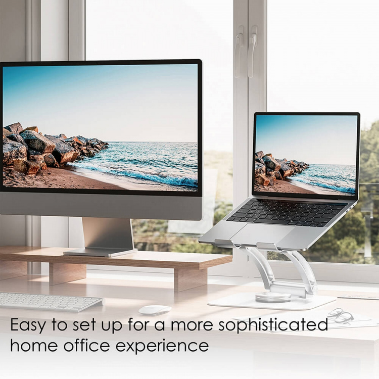 Desire2 kannettavan tietokoneen teline Supreme Dual Pivot Plus hopea Desire2 kannettavan tietokoneen teline Supreme Dual Pivot Plus hopea