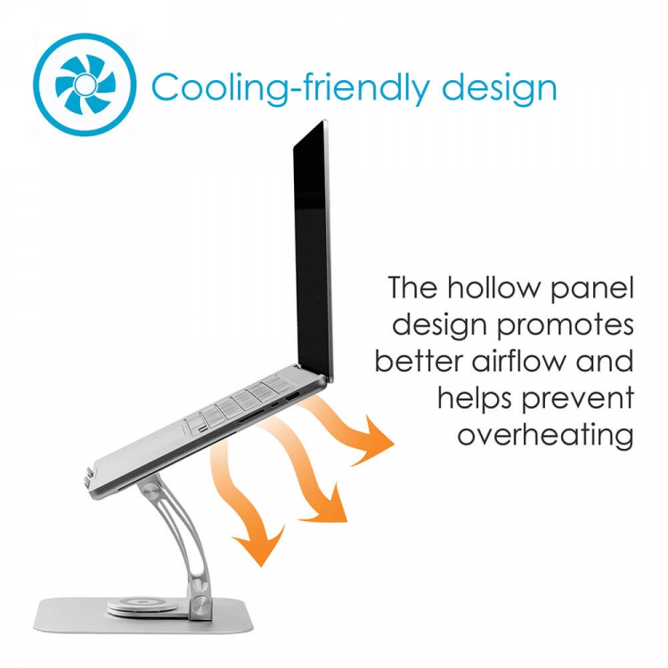 Desire2 kannettavan tietokoneen teline Supreme Dual Pivot Plus hopea Desire2 kannettavan tietokoneen teline Supreme Dual Pivot Plus hopea