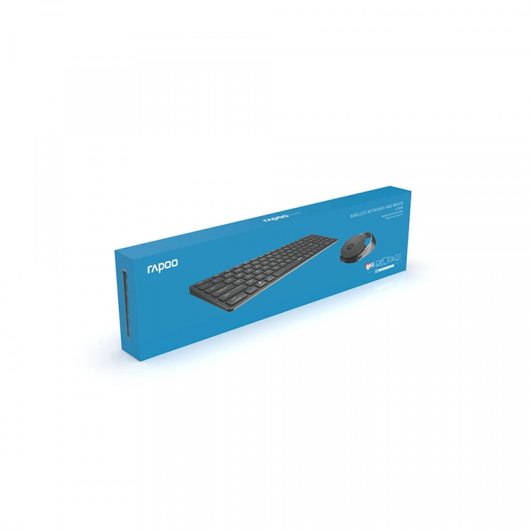 Rapoo Näppäimistö/Hiiri 9750M Multi-Mode Langaton Tumman Harmaa