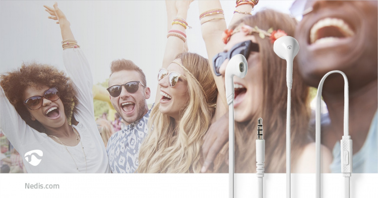 Nedis Langalliset Kuulokkeet | 3.5 mm | Kaapelin pituus: 1.20 m | Sisäänrakennettu mikrofoni | Äänenvoimakkuuden Säätö | Valkoinen Nedis Langalliset Kuulokkeet | 3.5 mm | Kaapelin pituus: 1.20 m | Sisäänrakennettu mikrofoni | Äänenvoimakkuuden Säätö | Valkoinen