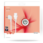 Nedis Sähköjohto | Suko Uros | IEC-320-C13 | Kulma | Suora | Niklattu | 10.0 m | Pyöreä | PVC | Valkoinen | Laatikko