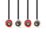 Nedis Stereoäänikaapeli | 2x RCA uros | 2x RCA uros | Niklattu | 10.0 m | Pyöreä | Musta | Laatikko