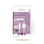 Nedis Lightning Kaapeli | USB 2.0 | Apple Lightning 8-Pin | USB-A Uros | 480 Mbps | Niklattu | 1.00 m | Pyöreä | PVC | Valkoinen | Laatikko