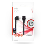 Nedis Sähköjohto | Suko Uros | IEC-320-C19 | Kulma | Suora | Niklattu | 2.00 m | Pyöreä | PVC | Musta | Muovipussi