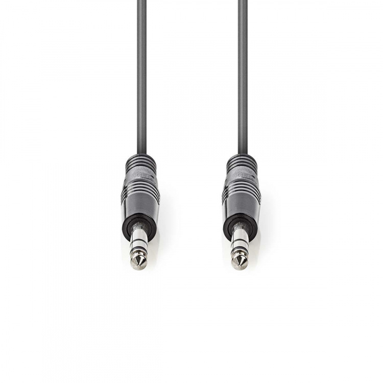 Nedis Stereoäänikaapeli | 6.35 mm uros | 6.35 mm uros | Niklattu | 3.00 m | Pyöreä | Tummanharmaa | Pahvikotelo Nedis Stereoäänikaapeli | 6.35 mm uros | 6.35 mm uros | Niklattu | 3.00 m | Pyöreä | Tummanharmaa | Pahvikotelo