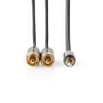 Nedis Stereoäänikaapeli | 3.5 mm uros | 2x RCA uros | Kullattu | 5.00 m | Pyöreä | Gun Metal Harmaa | Laatikko kannella ja ikkunalla Nedis Stereoäänikaapeli | 3.5 mm uros | 2x RCA uros | Kullattu | 5.00 m | Pyöreä | Gun Metal Harmaa | Laatikko kannella ja ikkunalla