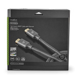 Nedis High Speed HDMI ™ Kaapeli Ethernet | HDMI™ liitin | HDMI™ liitin | 4K@60Hz | ARC | 18 Gbps | 10.0 m | Pyöreä | Puuvilla | Gun Metal Harmaa | Laatikko kannella ja ikkunalla Nedis High Speed HDMI ™ Kaapeli Ethernet | HDMI™ liitin | HDMI™ liitin | 4K@60Hz | ARC | 18 Gbps | 10.0 m | Pyöreä | Puuvilla | Gun Metal Harmaa | Laatikko kannella ja ikkunalla