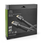 Nedis High Speed HDMI ™ Kaapeli Ethernet | HDMI™ liitin | HDMI™ liitin | 4K@60Hz | ARC | 18 Gbps | 10.0 m | Pyöreä | Puuvilla | Gun Metal Harmaa | Laatikko kannella ja ikkunalla Nedis High Speed HDMI ™ Kaapeli Ethernet | HDMI™ liitin | HDMI™ liitin | 4K@60Hz | ARC | 18 Gbps | 10.0 m | Pyöreä | Puuvilla | Gun Metal Harmaa | Laatikko kannella ja ikkunalla