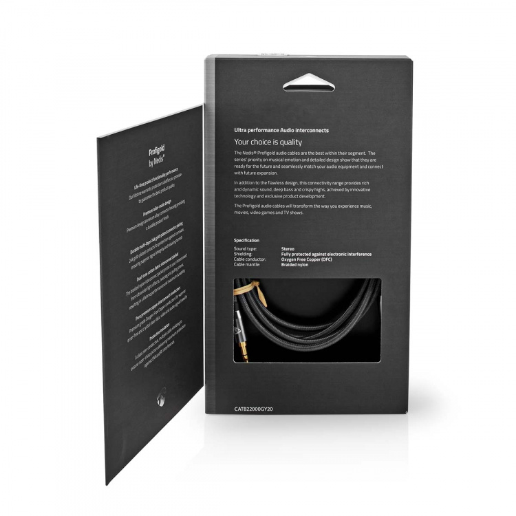 Nedis Stereoäänikaapeli | 3.5 mm uros | 3.5 mm uros | Kullattu | 2.00 m | Pyöreä | Gun Metal Harmaa / Harmaa | Laatikko kannella ja ikkunalla Nedis Stereoäänikaapeli | 3.5 mm uros | 3.5 mm uros | Kullattu | 2.00 m | Pyöreä | Gun Metal Harmaa / Harmaa | Laatikko kannella ja ikkunalla