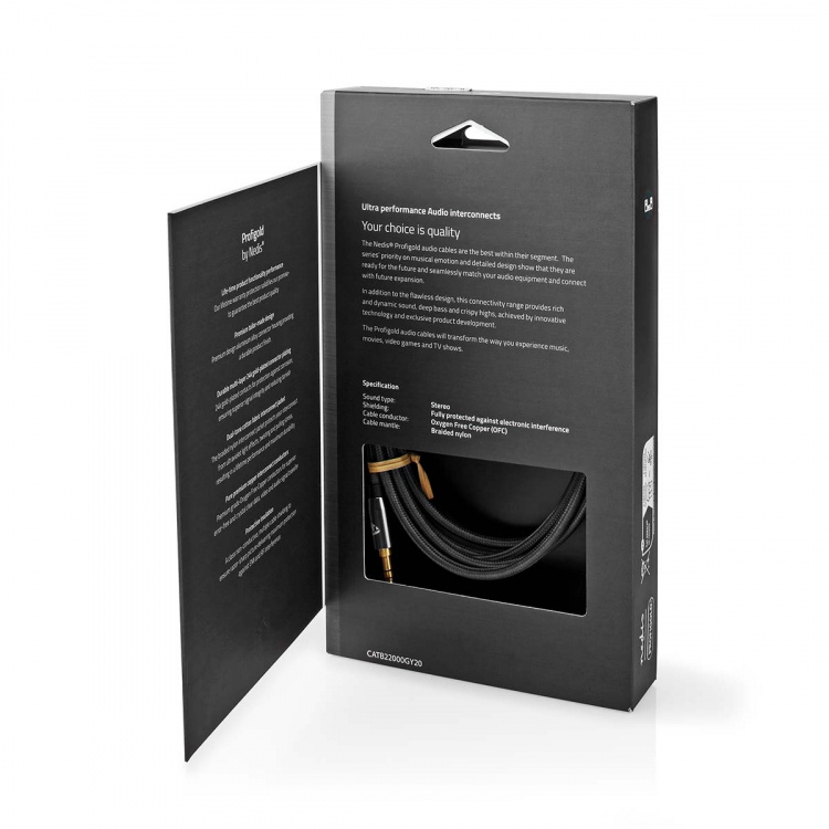 Nedis Stereoäänikaapeli | 3.5 mm uros | 3.5 mm uros | Kullattu | 2.00 m | Pyöreä | Gun Metal Harmaa / Harmaa | Laatikko kannella ja ikkunalla Nedis Stereoäänikaapeli | 3.5 mm uros | 3.5 mm uros | Kullattu | 2.00 m | Pyöreä | Gun Metal Harmaa / Harmaa | Laatikko kannella ja ikkunalla