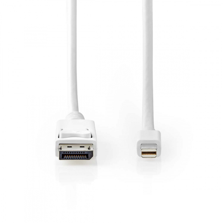 Nedis Mini DisplayPort kaapeli | DisplayPort 1.4 | Mini DisplayPort Uros | DisplayPort uros | 48 Gbps | Niklattu | 2.00 m | Pyöreä | PVC | Valkoinen | Blister