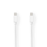 Nedis Mini DisplayPort kaapeli | DisplayPort 1.4 | Mini DisplayPort Uros | Mini DisplayPort Uros | 48 Gbps | Niklattu | 2.00 m | Pyöreä | PVC | Valkoinen | Blister