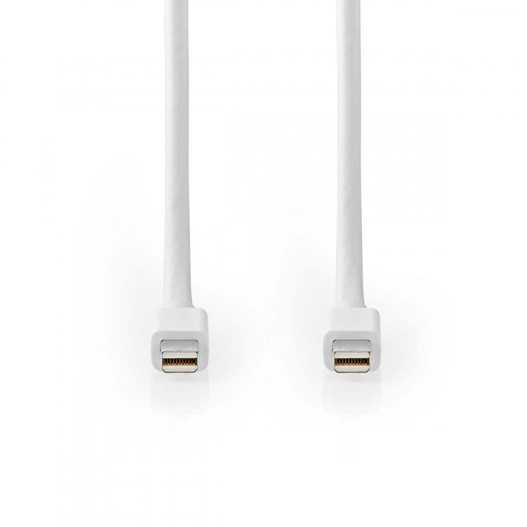 Nedis Mini DisplayPort kaapeli | DisplayPort 1.4 | Mini DisplayPort Uros | Mini DisplayPort Uros | 48 Gbps | Niklattu | 2.00 m | Pyöreä | PVC | Valkoinen | Blister