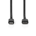 Nedis Lightning Kaapeli | USB 2.0 | Apple Lightning 8-Pin | USB-C™ Uros | 480 Mbps | Niklattu | 2.00 m | Pyöreä | PVC | Musta | Kirjekuori