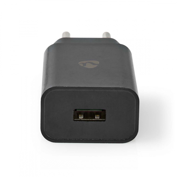 Nedis Seinälaturi | 12 W | Pikalataus-toiminto | 1x 2.4 A A | Lähtöliitäntöjen määrä: 1 | USB-A | Kaapeli ei sisälly | Single Voltage Output | Musta