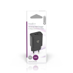 Nedis Seinälaturi | 12 W | Pikalataus-toiminto | 1x 2.4 A A | Lähtöliitäntöjen määrä: 1 | USB-A | Kaapeli ei sisälly | Single Voltage Output | Musta