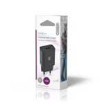 Nedis Seinälaturi | 12 W | Pikalataus-toiminto | 1x 2.4 A A | Lähtöliitäntöjen määrä: 1 | USB-A | Kaapeli ei sisälly | Single Voltage Output | Musta