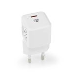 Nedis Seinälaturi | 20 W | PD3.0 20W | Pikalataus-toiminto | 1.67 A / 2.22 A / 3.0 A | Lähtöliitäntöjen määrä: 1 | USB-C™ | Automaattinen Jännitteen Valinta | Valkoinen