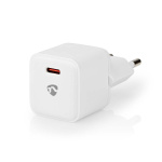 Nedis Seinälaturi | 20 W | PD3.0 20W | Pikalataus-toiminto | 1.67 A / 2.22 A / 3.0 A | Lähtöliitäntöjen määrä: 1 | USB-C™ | Automaattinen Jännitteen Valinta | Valkoinen