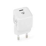 Nedis Seinälaturi | 30 W | PD3.0 30W | Pikalataus-toiminto | 1.5 / 2.0 / 2.5 / 3.0 A | Lähtöliitäntöjen määrä: 1 | USB-C™ | Automaattinen Jännitteen Valinta | Valkoinen